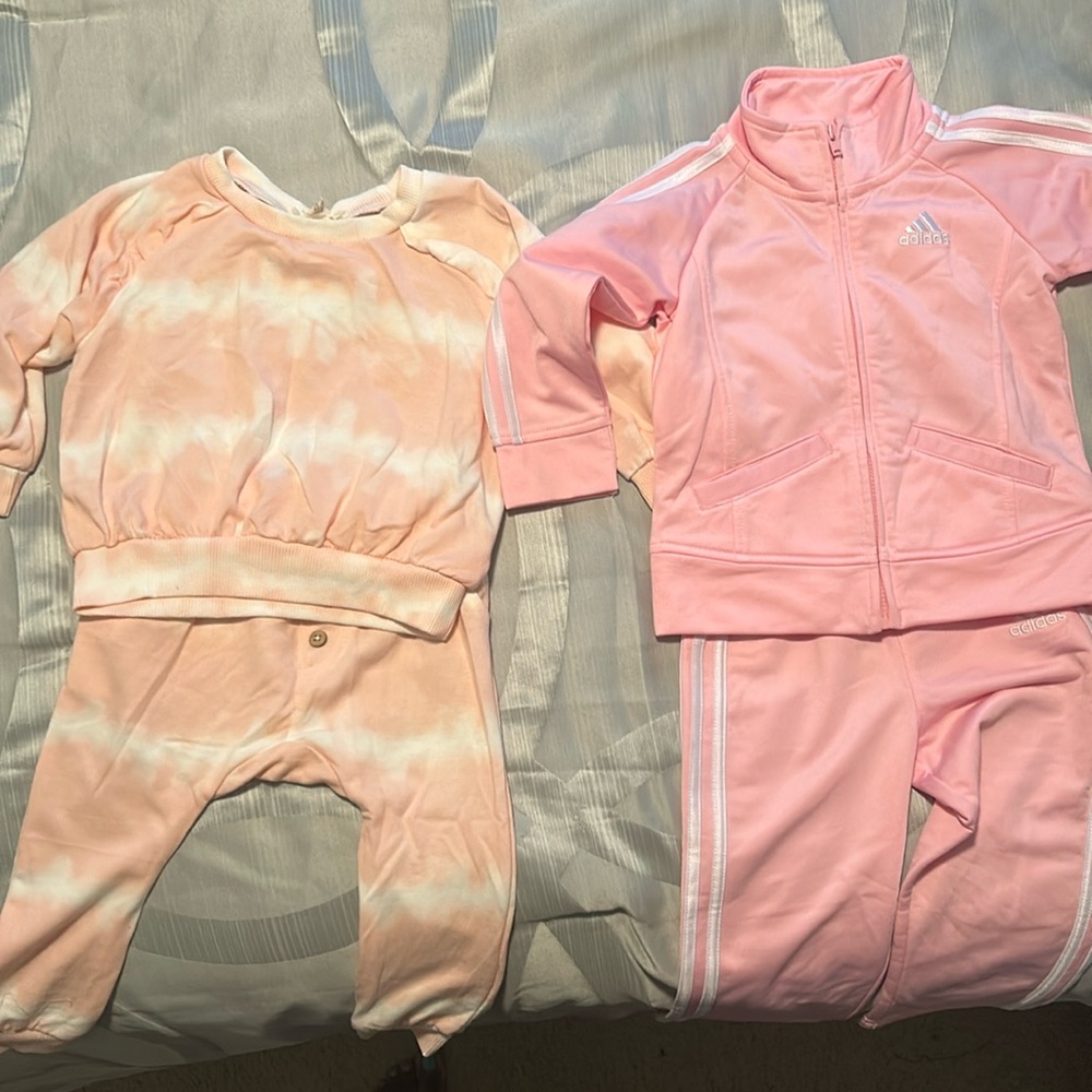 2 pants sets (Adidas and Jessica Simpson) size 18 months